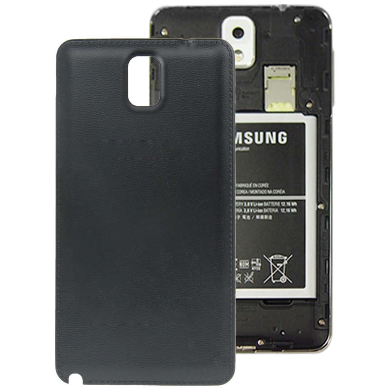 For Galaxy Note III / N9000 Original Litchi Texture Plastic Battery Cover (Black)