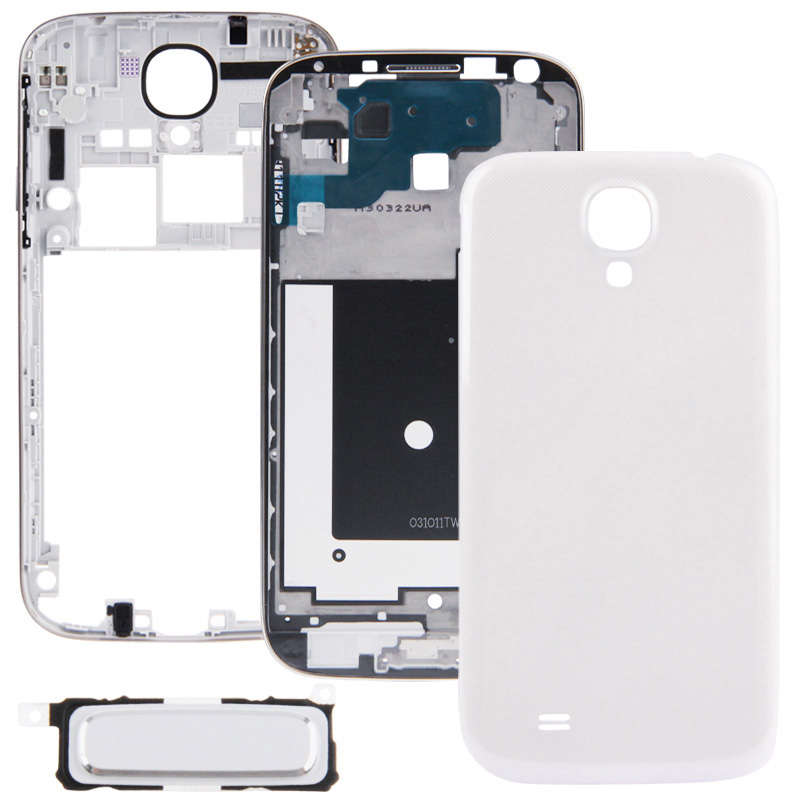 For Galaxy S IV / i9500 Full Housing Faceplate Cover (White)
