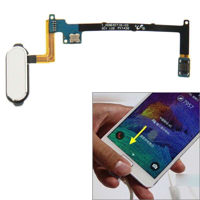 For Galaxy Note 4 / N910 Home Button Flex Cable with Fingerprint Identification Function(Grey)