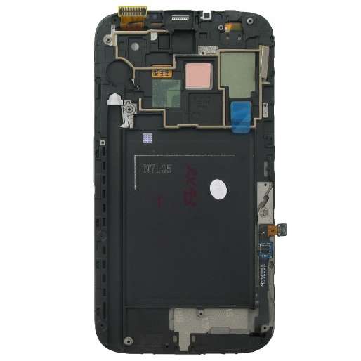 Original LCD Display + Touch Panel with Frame for Galaxy Note II / N7100(White)