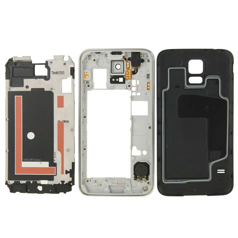 For Galaxy S5 / G9008V Full Housing Faceplate Cover (Black)