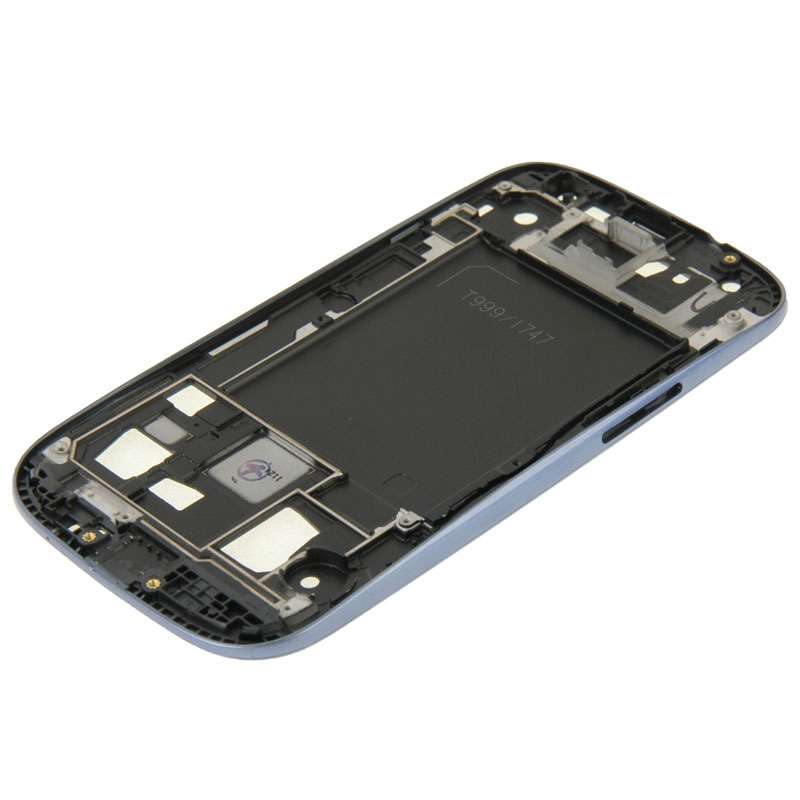 For Galaxy S III / i747 Full Housing LCD Frame Bezel Plate + Back Cover (Blue)