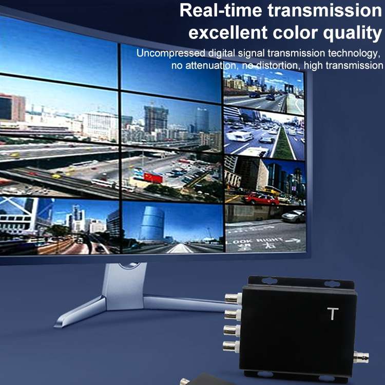 4 Channel Video Multiplexer Transmitter and Receiver(Black)