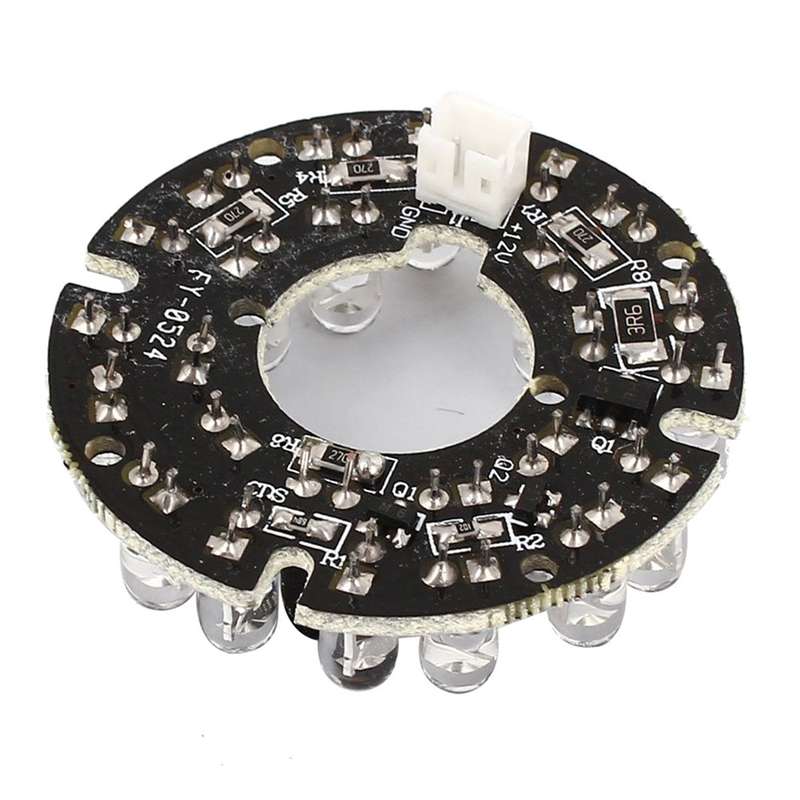 24 LED 5mm Infrared Lamp Board for CCD Camera, IR Distance: 20m