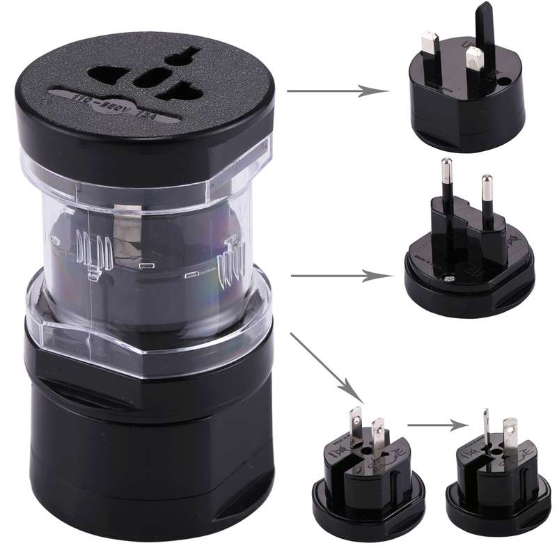 All in 1 EU + AU + UK + US Plug Travel Universal Adaptor(White)
