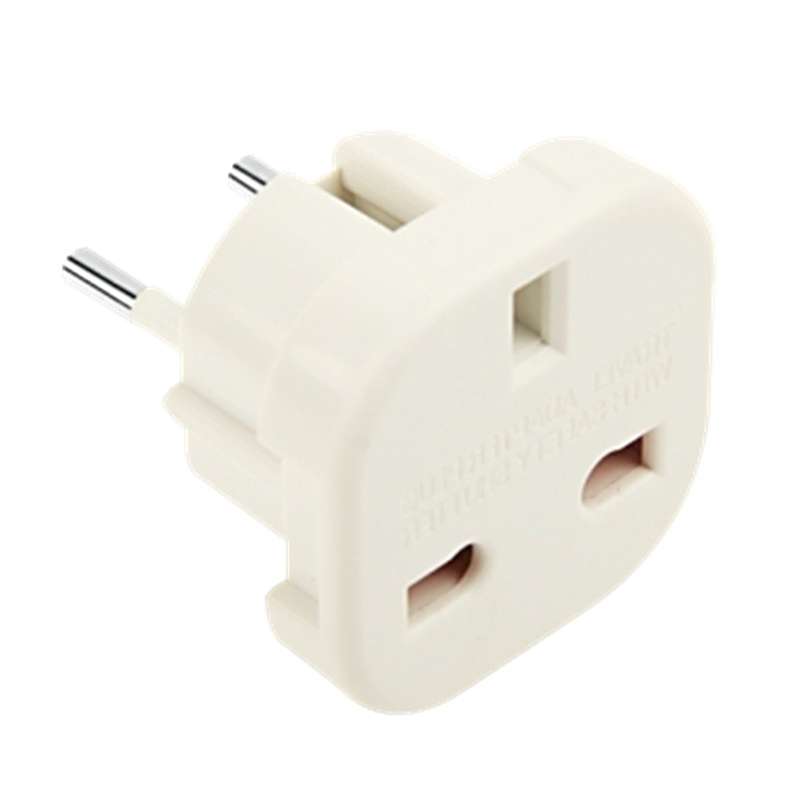 High Quality UK Plug to EU Plug AC Wall Universal Travel Power Socket Plug Adaptor(Black)