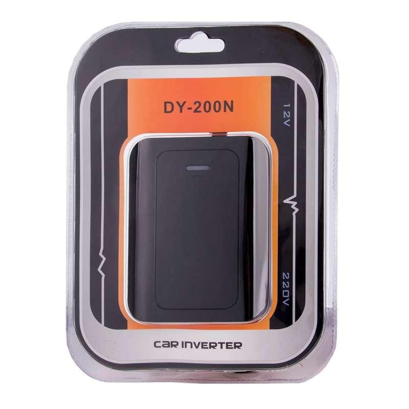DY-200N, 200W DC 12V to AC Car Power Inverter with 500mA USB Port & EU / US Power Socket(Black)