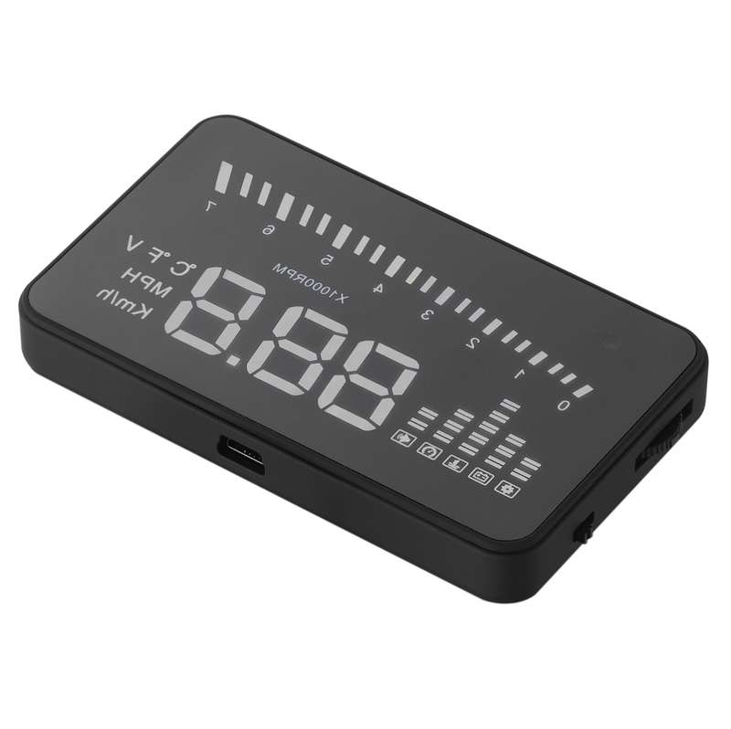 X5 HUD 3 inch Universal Multi Car Head Up Display with OBDII EOBD System, Light Sensors, Rotation Sp