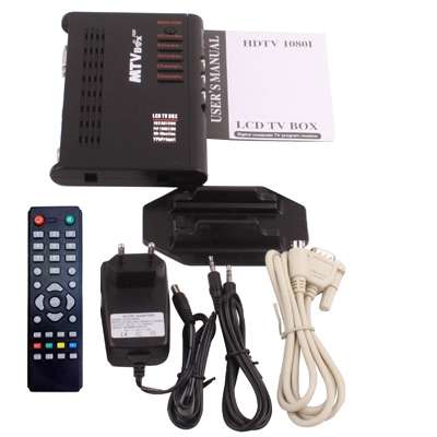 HD LCD TV-Box with Remote Control, TV (PAL-BG+PAL-DK)(Black)