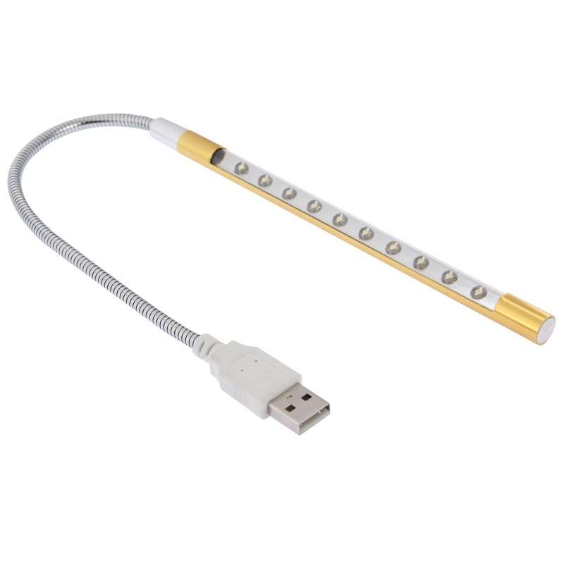 10-LED Portable Ultra Bright USB LED Light(Black)