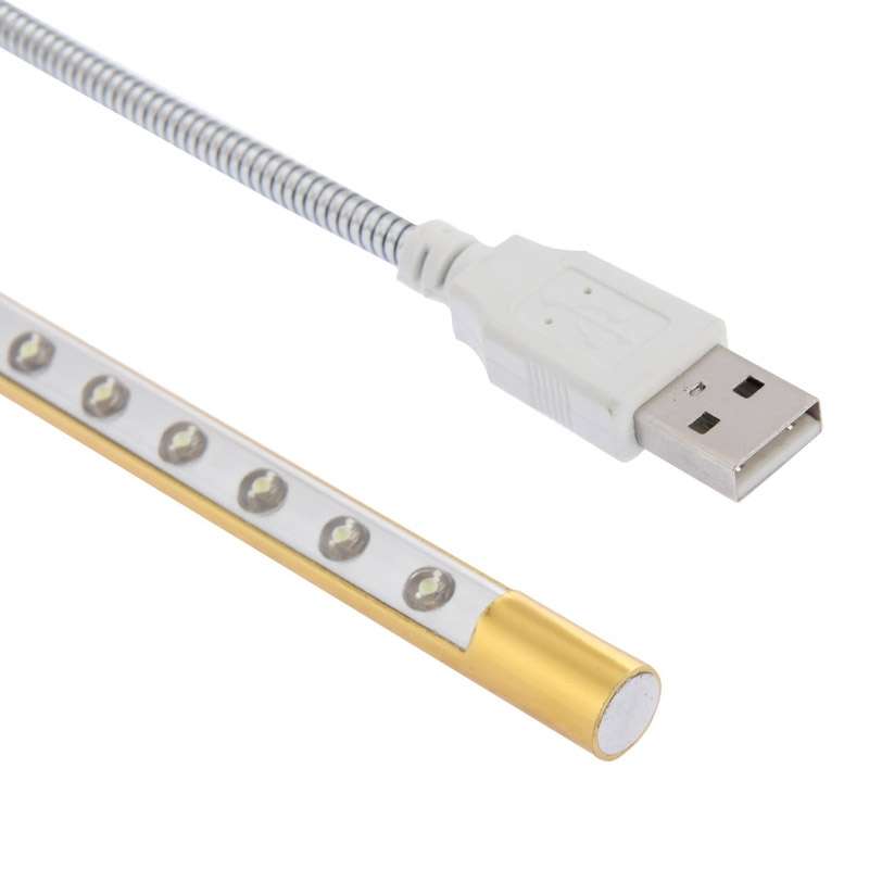 10-LED Portable Ultra Bright USB LED Light(Black)