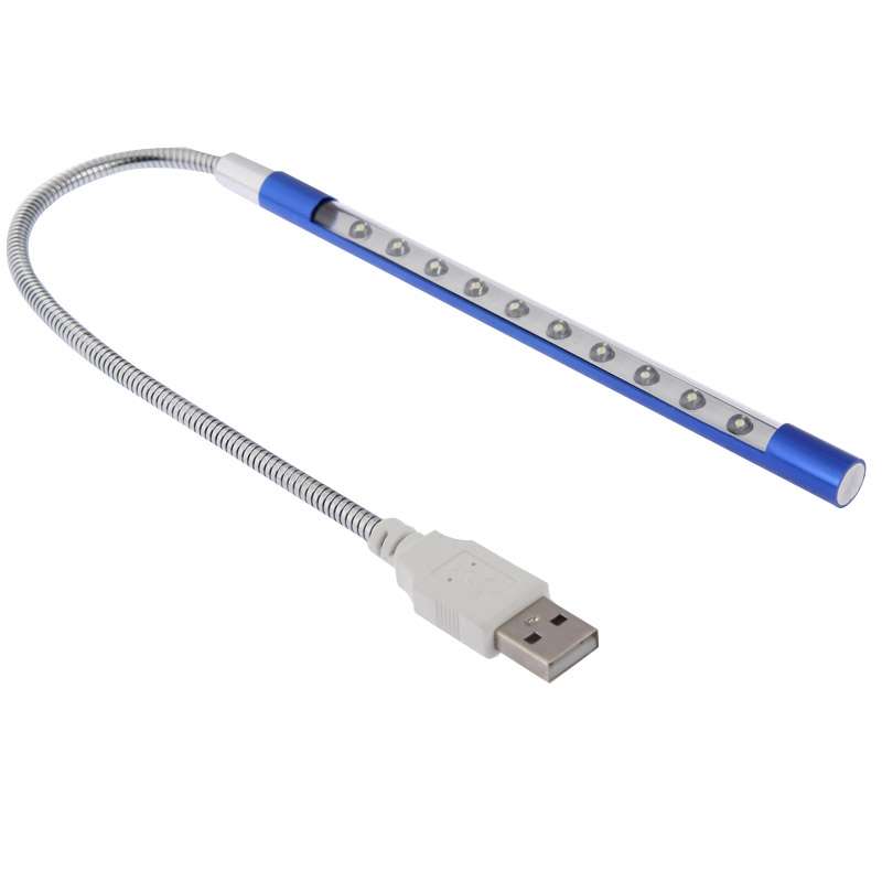 10-LED Portable Ultra Bright USB LED Light(Black)