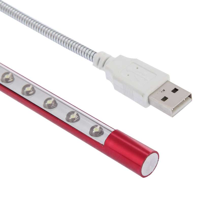 10-LED Portable Ultra Bright USB LED Light(Black)