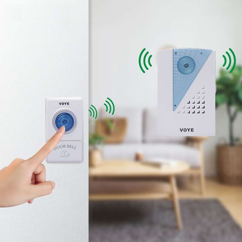 VOYE V001AB Wireless Doorbell with 2 Remote Control(White)