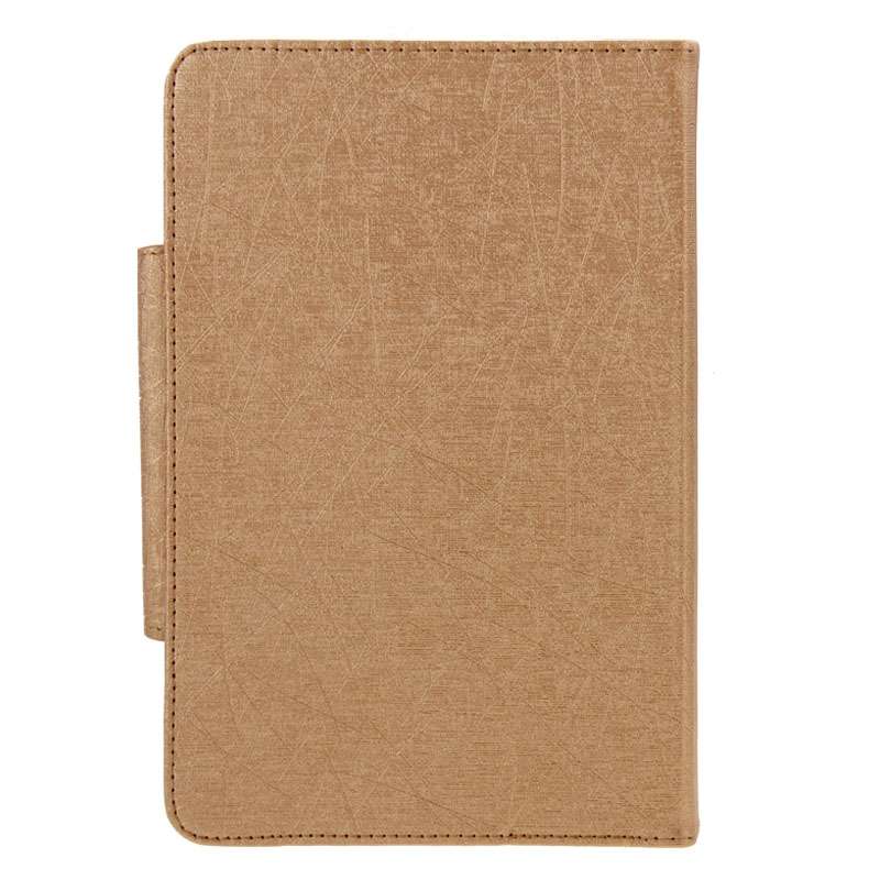 Universal Leather Tablet Case with Separable Bluetooth Keyboard and Holder for 7 inch Tablet PC(Gold
