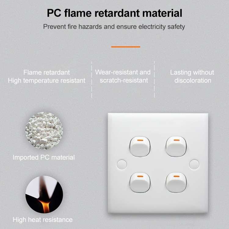 Electric Wall Switch (Size: 86 x 86mm)