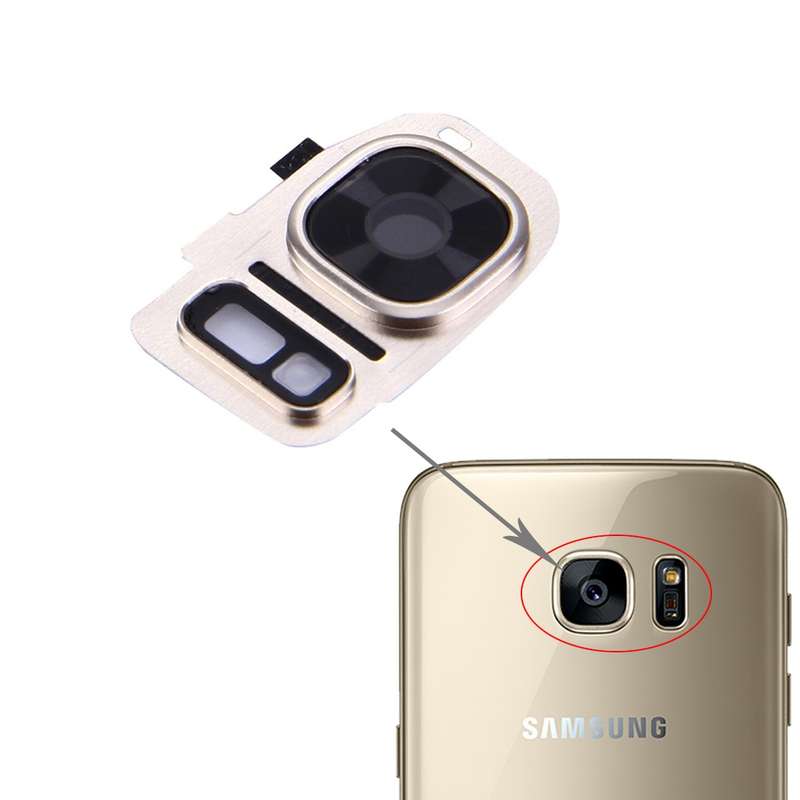 For Galaxy S7 / G930 10pcs Rear Camera Lens Cover + Flashlight Bracker (Black)