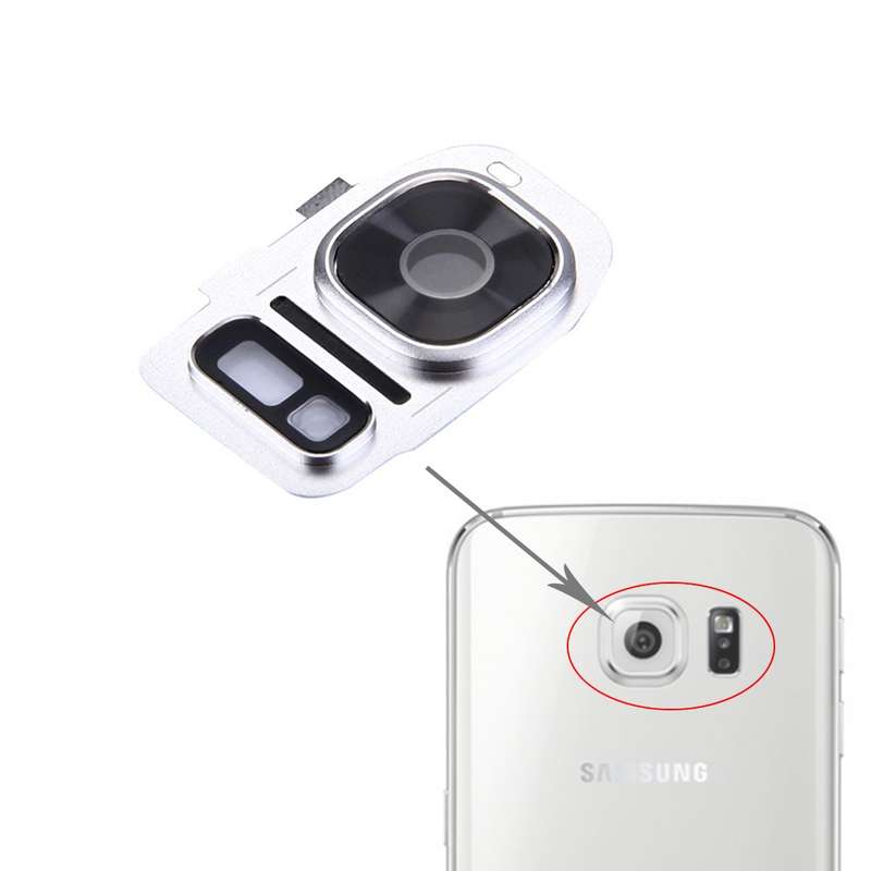 For Galaxy S7 / G930 10pcs Rear Camera Lens Cover + Flashlight Bracker (Black)
