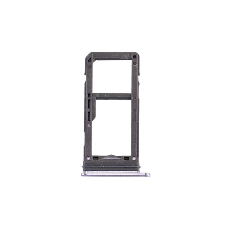 For Galaxy S8 SIM Card Tray + Micro SD Tray (Silver)
