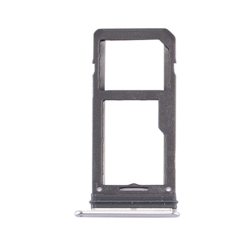 For Galaxy S8 SIM Card Tray + Micro SD Tray (Silver)