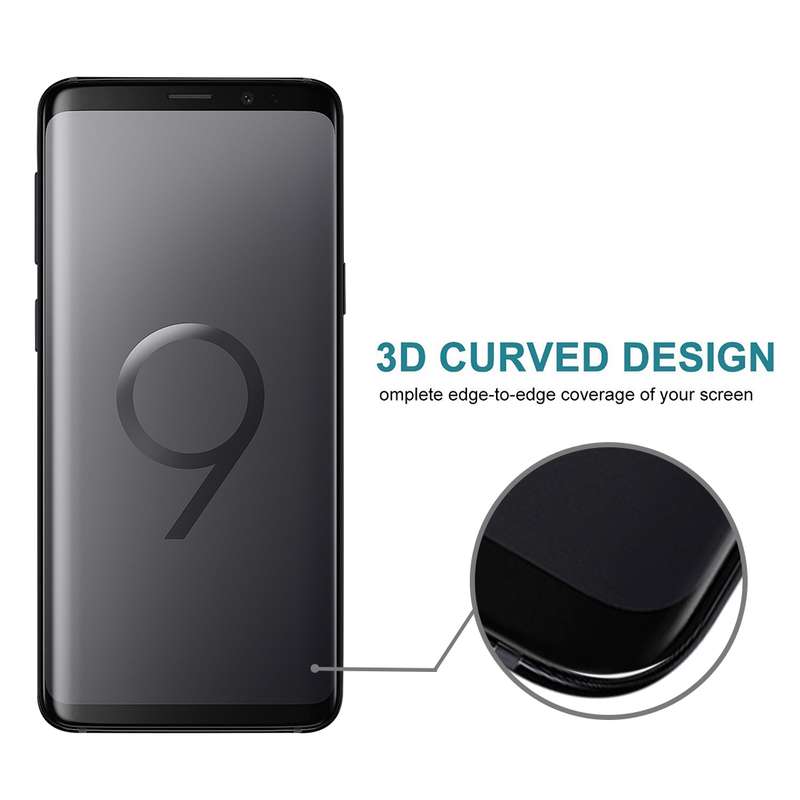For Galaxy S9 0.3mm 9H Surface Hardness 3D Privacy Anti-glare Tempered Glass Protective Film (Transp