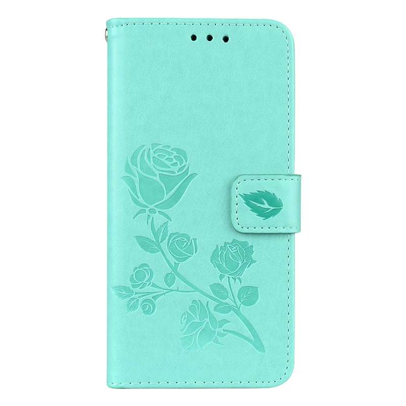 For Galaxy S9 Rose Embossed Horizontal Flip Environmental PU Leather Case with Holder & Card Slots &