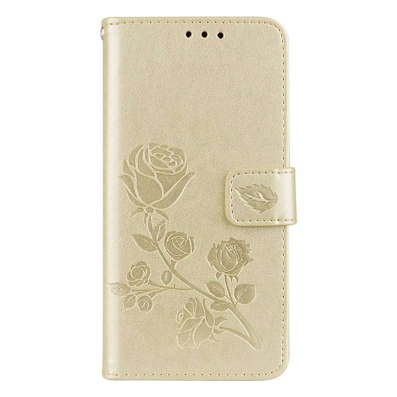 For Galaxy S9 Rose Embossed Horizontal Flip Environmental PU Leather Case with Holder & Card Slots &