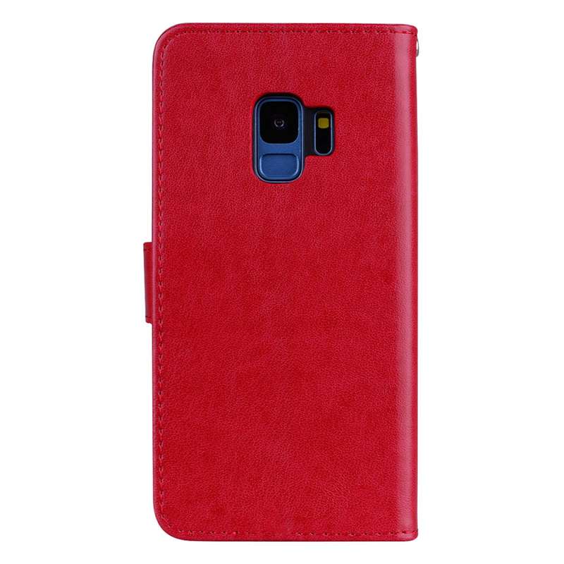 For Galaxy S9 Rose Embossed Horizontal Flip Environmental PU Leather Case with Holder & Card Slots &