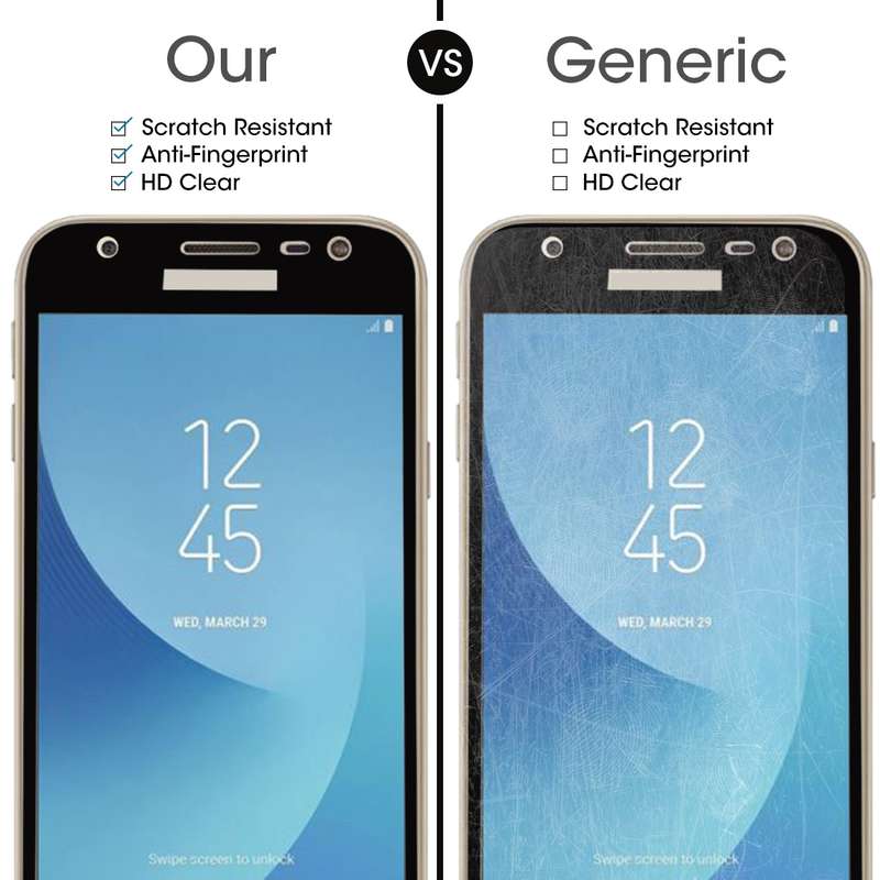 For Galaxy J3 (2017) (EU Version) 0.26mm 9H Surface Hardness 2.5D Curved Silk-screen Full Screen Tem