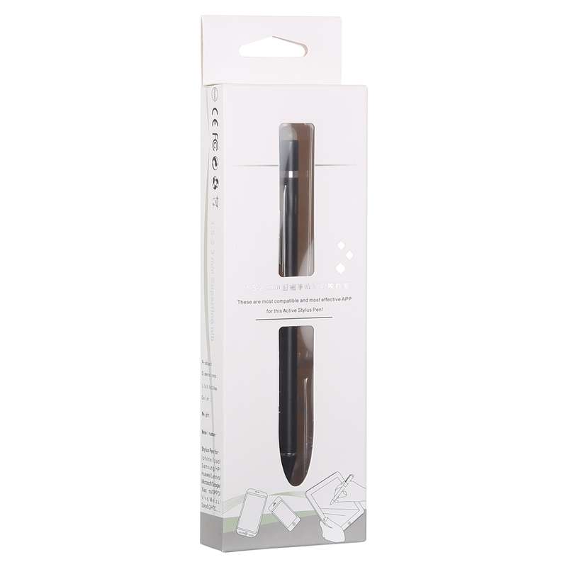 1.5-2.3mm Rechargeable Capacitive Touch Screen Active Stylus Pen(Black)