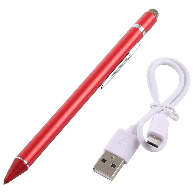 1.5-2.3mm Rechargeable Capacitive Touch Screen Active Stylus Pen(Black)