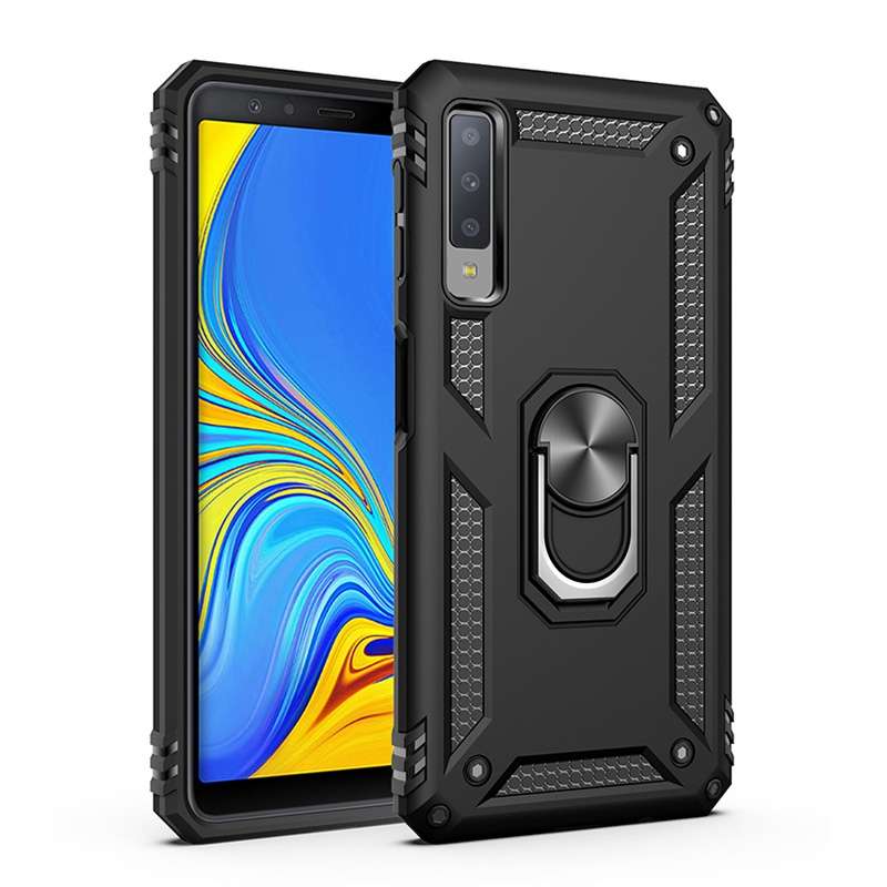 Sergeant Armor Shockproof TPU + PC Protective Case for Galaxy A7 2018, with 360 Degree Rotation Hold