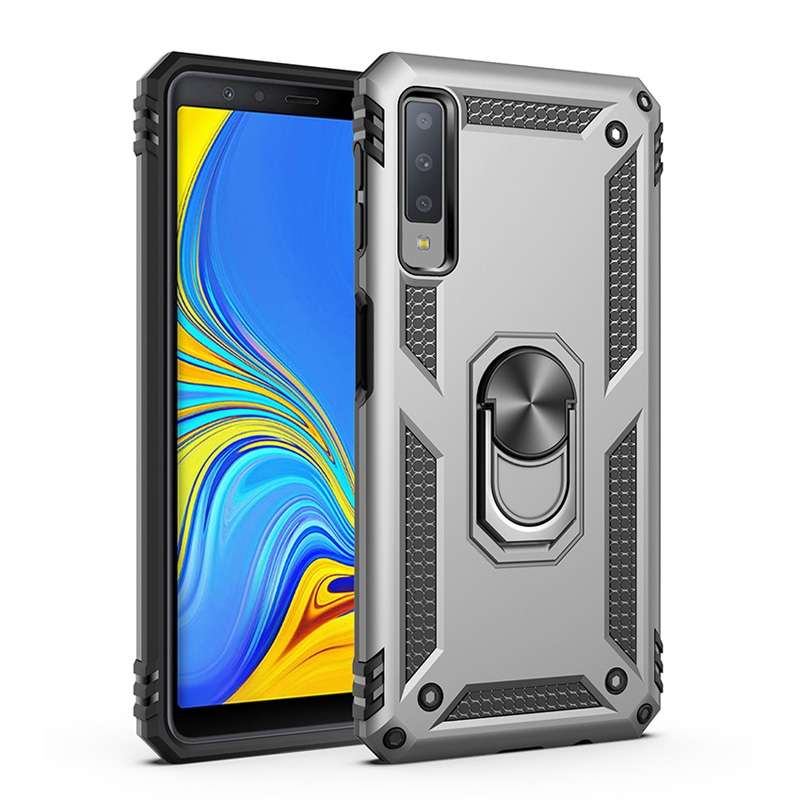 Sergeant Armor Shockproof TPU + PC Protective Case for Galaxy A7 2018, with 360 Degree Rotation Hold