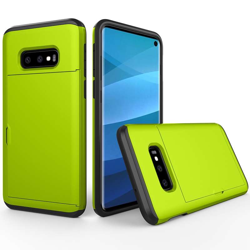 Shockproof Rugged Armor Protective Case for Galaxy S10e, with Card Slot(Grey)