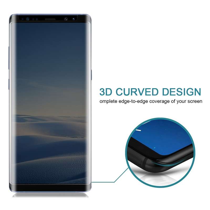 For Galaxy Note 8 0.26mm 9H Surface Hardness 3D Curved Privacy Anti-glare Non-full Screen Tempered G