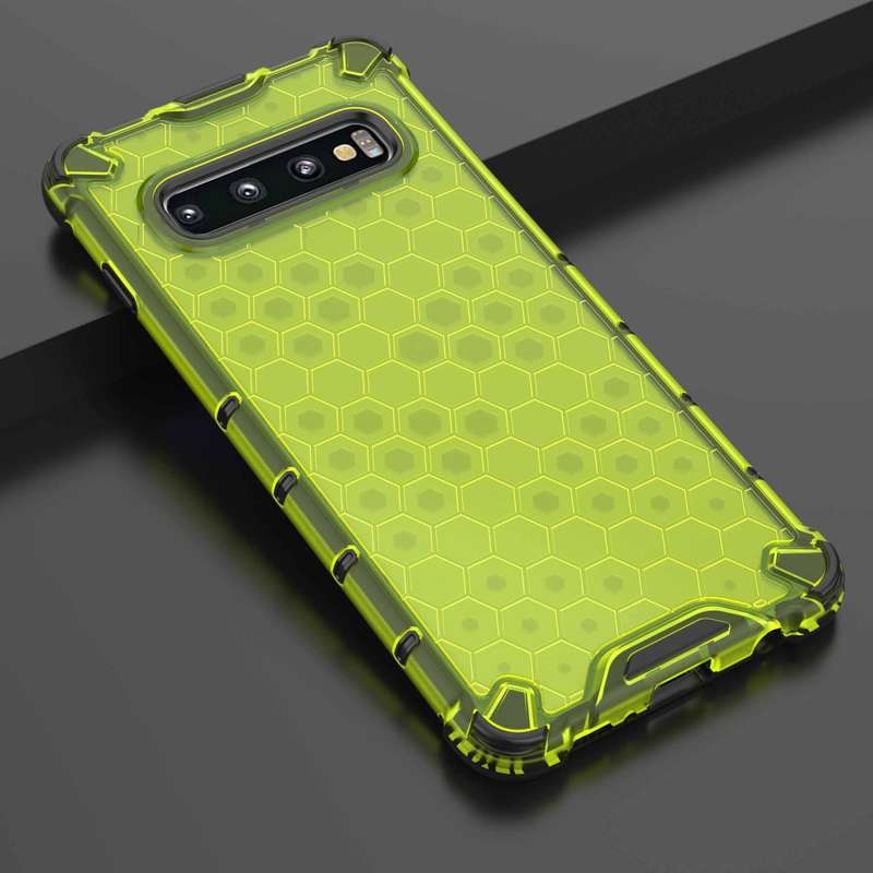 Honeycomb Shockproof PC + TPU Case for Galaxy S10 (Black)