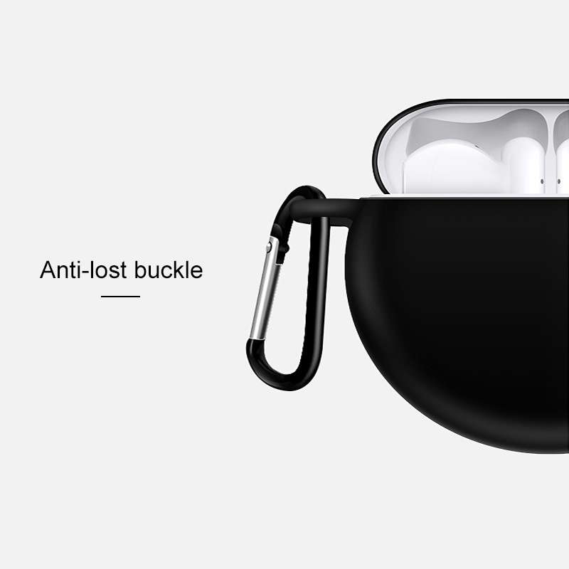 For Huawei FreeBuds 3 Silicone Wireless Bluetooth Earphone Protective Case Storage Box(Black)