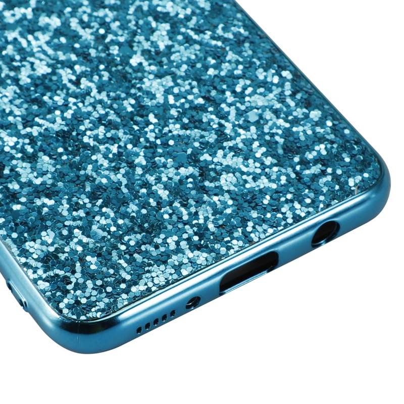 Glittery Powder Shockproof TPU Case for Galaxy A50(Gold)