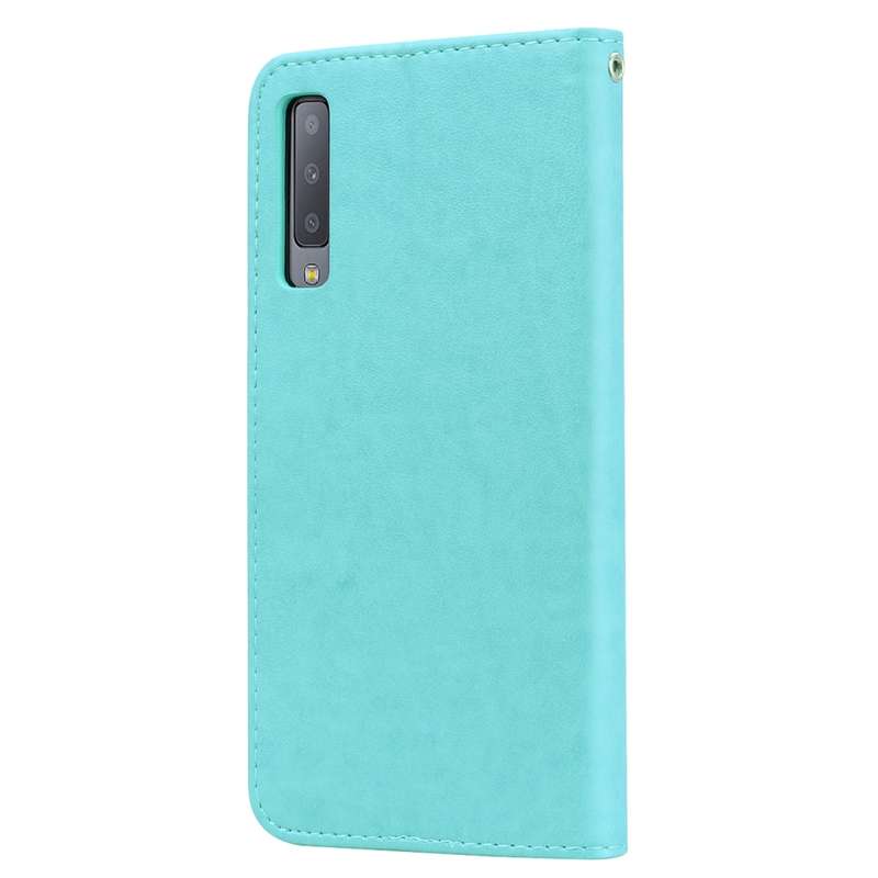 Rose Embossed Horizontal Flip PU Leather Case for Samsung Galaxy A7 (2018) , with Holder & Card Slot