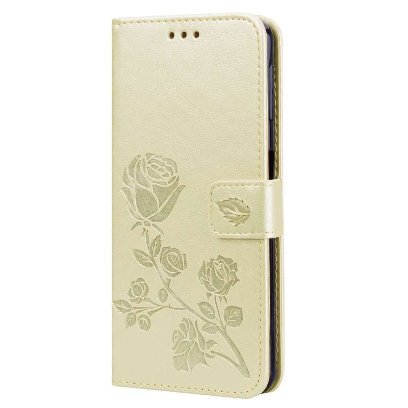 Rose Embossed Horizontal Flip PU Leather Case for Samsung Galaxy A7 (2018) , with Holder & Card Slot