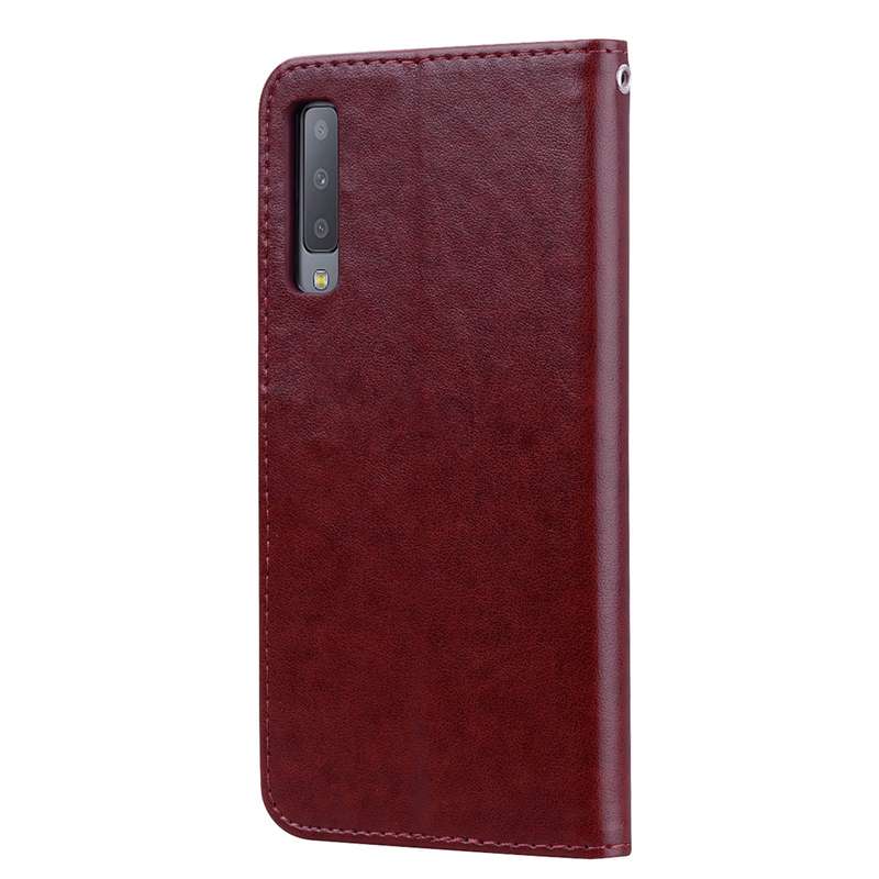 Rose Embossed Horizontal Flip PU Leather Case for Samsung Galaxy A7 (2018) , with Holder & Card Slot