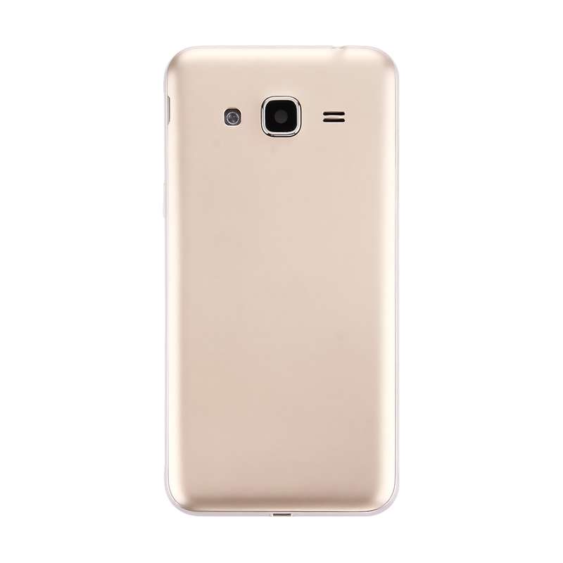For Galaxy J3 (2016) / J320 (Double card version) Battery Back Cover + Middle Frame Bezel (Gold)