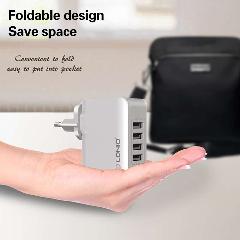 LDNIO A4403 4.4A 4 x USB Ports Smart Travel Charger, AU Plug