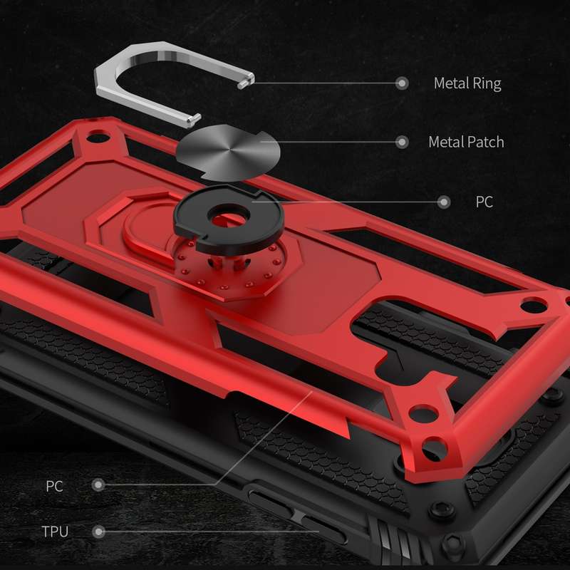 Armor Shockproof TPU + PC Protective Case for Galaxy A6 (2018), with 360 Degree Rotation Holder (Ros