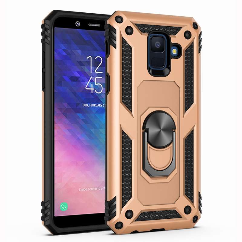 Armor Shockproof TPU + PC Protective Case for Galaxy A6 (2018), with 360 Degree Rotation Holder (Ros