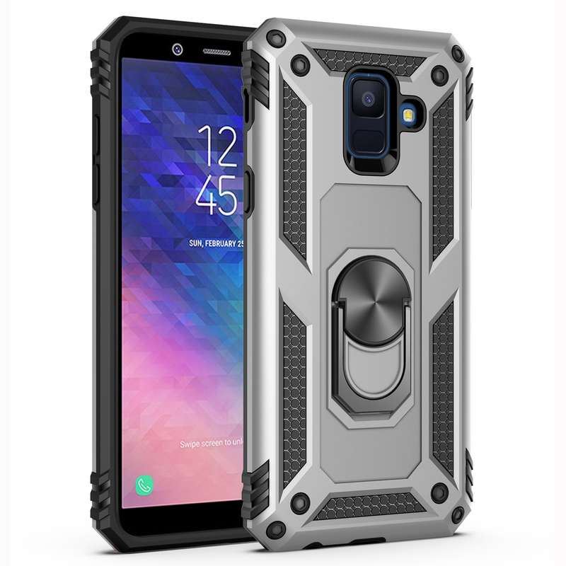 Armor Shockproof TPU + PC Protective Case for Galaxy A6 (2018), with 360 Degree Rotation Holder (Ros