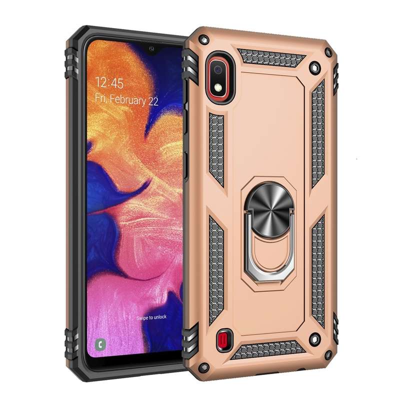 Armor Shockproof TPU + PC Protective Case for Galaxy A10, with 360 Degree Rotation Holder (Black)