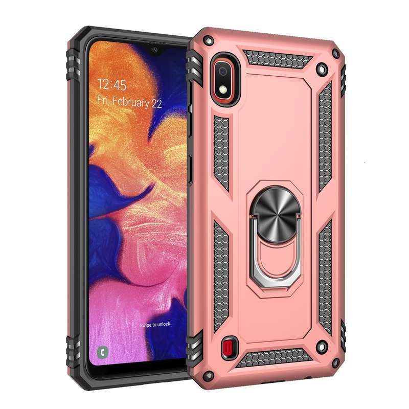 Armor Shockproof TPU + PC Protective Case for Galaxy A10, with 360 Degree Rotation Holder (Black)