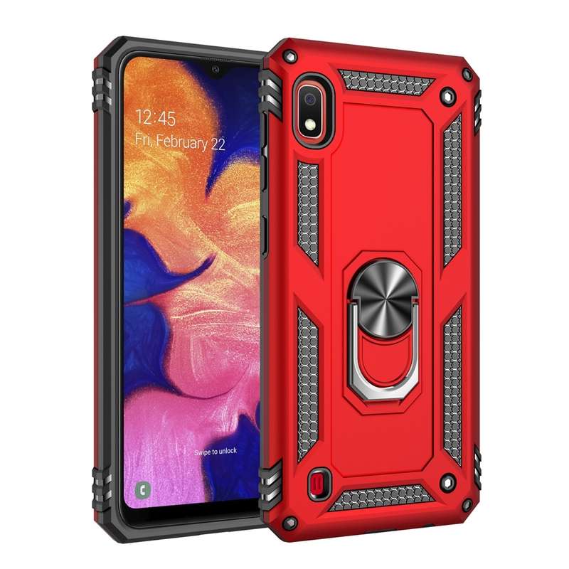 Armor Shockproof TPU + PC Protective Case for Galaxy A10, with 360 Degree Rotation Holder (Black)