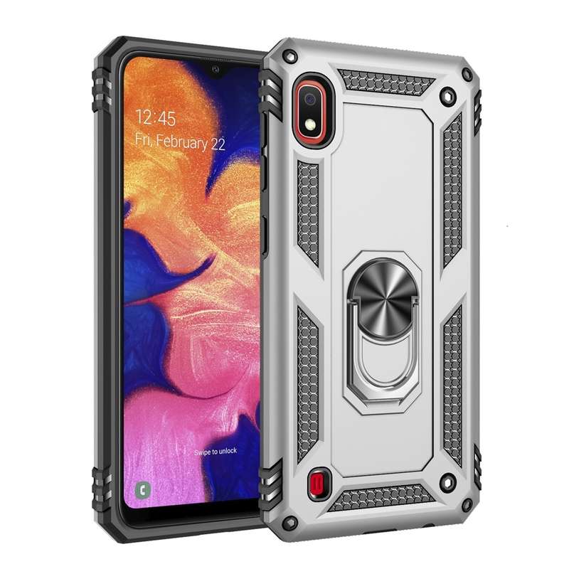 Armor Shockproof TPU + PC Protective Case for Galaxy A10, with 360 Degree Rotation Holder (Black)